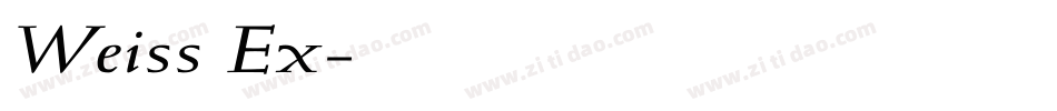 Weiss Ex字体转换